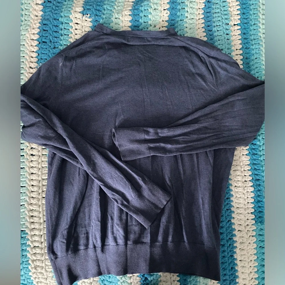 Banana Republic Luxury Blend Men's Slate V-Neck Sweater